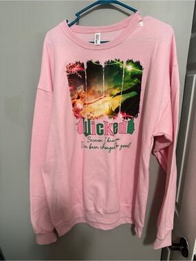 Pink 'Wicked' Graphic Sweatshirt “Because I Knew You I Have Been Changed “ XL
